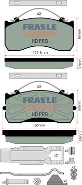 FRAS-LE PD/533-K020-HD - Kit de plaquettes de frein, frein à disque cwaw.fr