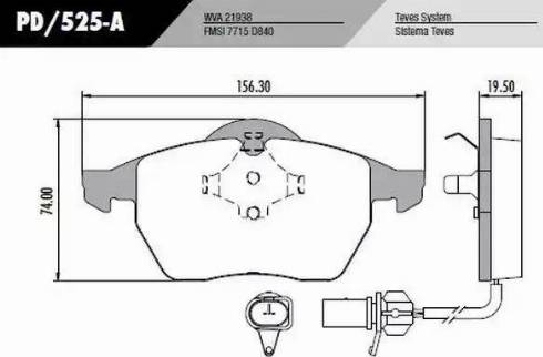 FRAS-LE PD/525-A - Kit de plaquettes de frein, frein à disque cwaw.fr