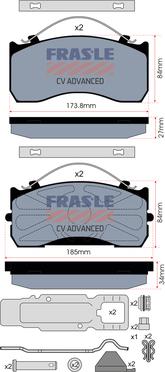 FRAS-LE PD/526-K020-CV - Kit de plaquettes de frein, frein à disque cwaw.fr