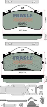 FRAS-LE PD/526-K020-HD - Kit de plaquettes de frein, frein à disque cwaw.fr