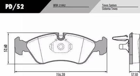 FRAS-LE PD52 - Kit de plaquettes de frein, frein à disque cwaw.fr