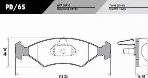 FRAS-LE PD65 - Kit de plaquettes de frein, frein à disque cwaw.fr