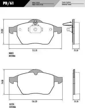 FRAS-LE PD61 - Kit de plaquettes de frein, frein à disque cwaw.fr