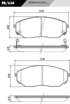 FRAS-LE PD/634 - Kit de plaquettes de frein, frein à disque cwaw.fr