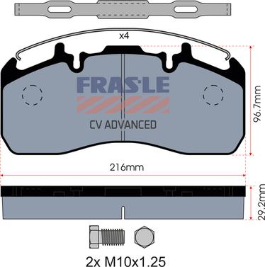 FRAS-LE PD/195-K019-CV - Kit de plaquettes de frein, frein à disque cwaw.fr