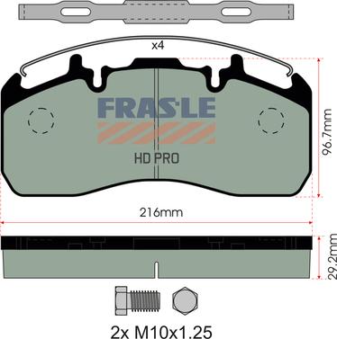 FRAS-LE PD/195-K019-HD - Kit de plaquettes de frein, frein à disque cwaw.fr