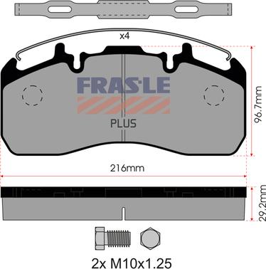 FRAS-LE PD/195-K019-PLUS - Kit de plaquettes de frein, frein à disque cwaw.fr