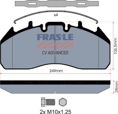 FRAS-LE PD/196-K019-CV - Kit de plaquettes de frein, frein à disque cwaw.fr