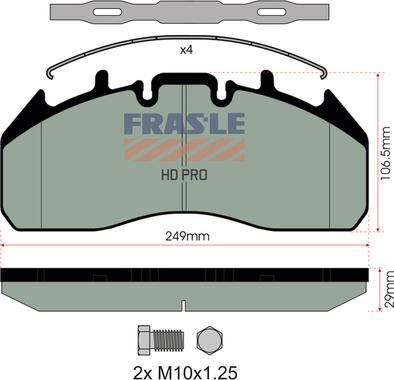 FRAS-LE PD/196-K019-HD - Kit de plaquettes de frein, frein à disque cwaw.fr