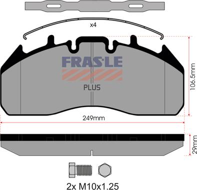 FRAS-LE PD/196-K019-PLUS - Kit de plaquettes de frein, frein à disque cwaw.fr