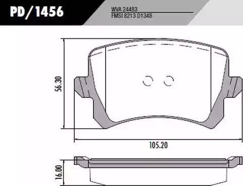 FRAS-LE PD/1456 - Kit de plaquettes de frein, frein à disque cwaw.fr