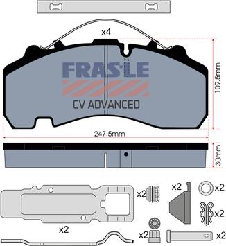 FRAS-LE PD/141-K021-CV - Kit de plaquettes de frein, frein à disque cwaw.fr