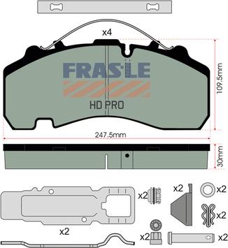 FRAS-LE PD/141-K021-HD - Kit de plaquettes de frein, frein à disque cwaw.fr