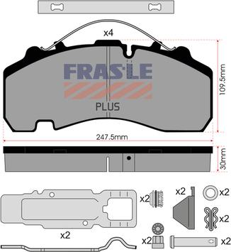 FRAS-LE PD/141-K021-PLUS - Kit de plaquettes de frein, frein à disque cwaw.fr