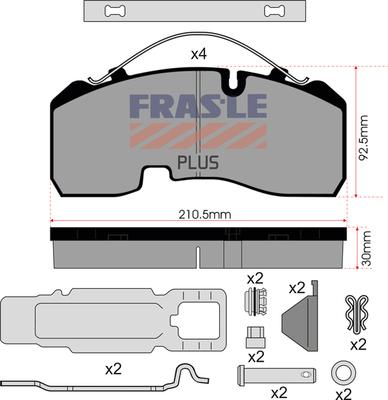 FRAS-LE PD/142-K023-PLUS - Kit de plaquettes de frein, frein à disque cwaw.fr