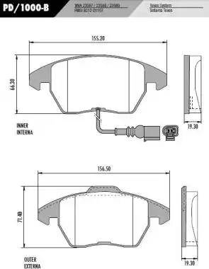 FRAS-LE PD/1000-B - Kit de plaquettes de frein, frein à disque cwaw.fr