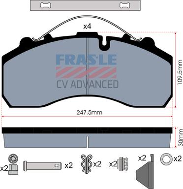 FRAS-LE PD/116-K020-CV - Kit de plaquettes de frein, frein à disque cwaw.fr