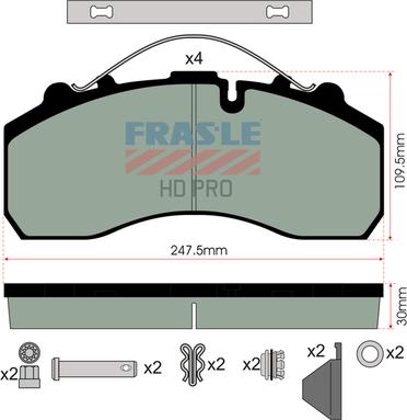 FRAS-LE PD/116-K020-HD - Kit de plaquettes de frein, frein à disque cwaw.fr