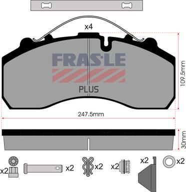 FRAS-LE PD/116-K020-PLUS - Kit de plaquettes de frein, frein à disque cwaw.fr