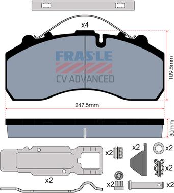 FRAS-LE PD/116-K021-CV - Kit de plaquettes de frein, frein à disque cwaw.fr