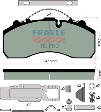 FRAS-LE PD/116-K021-HD - Kit de plaquettes de frein, frein à disque cwaw.fr