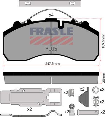 FRAS-LE PD/116-K021-PLUS - Kit de plaquettes de frein, frein à disque cwaw.fr