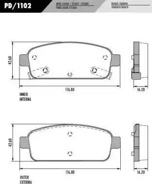 FRAS-LE PD1102 - Kit de plaquettes de frein, frein à disque cwaw.fr