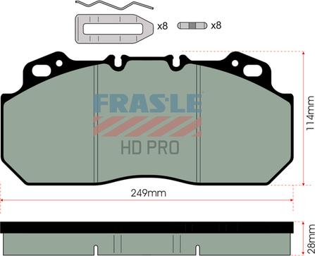 FRAS-LE PD/112-K007-HD - Kit de plaquettes de frein, frein à disque cwaw.fr