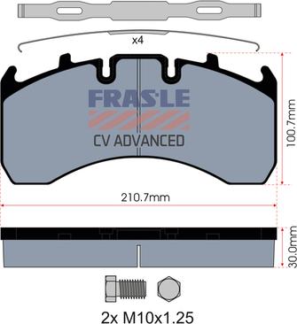 FRAS-LE PD/130-K019-CV - Kit de plaquettes de frein, frein à disque cwaw.fr