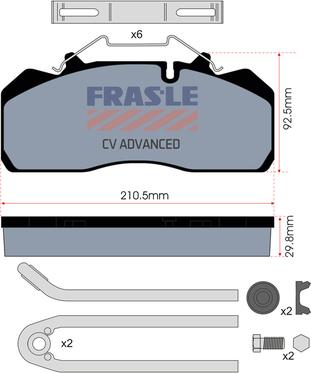 FRAS-LE PD/131-K015-CV - Kit de plaquettes de frein, frein à disque cwaw.fr