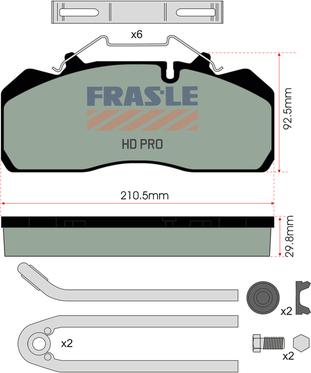 FRAS-LE PD/131-K015-HD - Kit de plaquettes de frein, frein à disque cwaw.fr