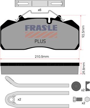 FRAS-LE PD/131-K015-PLUS - Kit de plaquettes de frein, frein à disque cwaw.fr