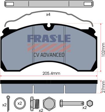 FRAS-LE PD/138-K010-CV - Kit de plaquettes de frein, frein à disque cwaw.fr