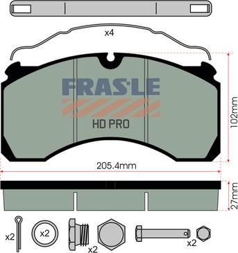 FRAS-LE PD/138-K010-HD - Kit de plaquettes de frein, frein à disque cwaw.fr