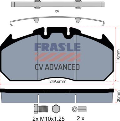 FRAS-LE PD/129-K009-CV - Kit de plaquettes de frein, frein à disque cwaw.fr