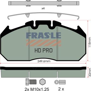 FRAS-LE PD/129-K009-HD - Kit de plaquettes de frein, frein à disque cwaw.fr