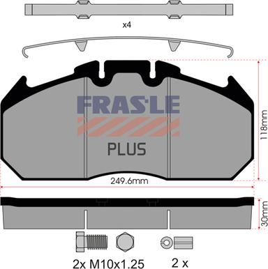 FRAS-LE PD/129-K009-PLUS - Kit de plaquettes de frein, frein à disque cwaw.fr