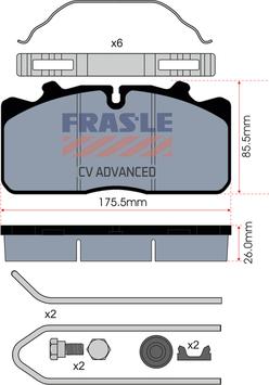 FRAS-LE PD/124-K018-CV - Kit de plaquettes de frein, frein à disque cwaw.fr