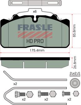 FRAS-LE PD/124-K018-HD - Kit de plaquettes de frein, frein à disque cwaw.fr