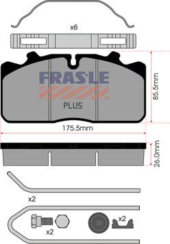 FRAS-LE PD/124-K018-PLUS - Kit de plaquettes de frein, frein à disque cwaw.fr