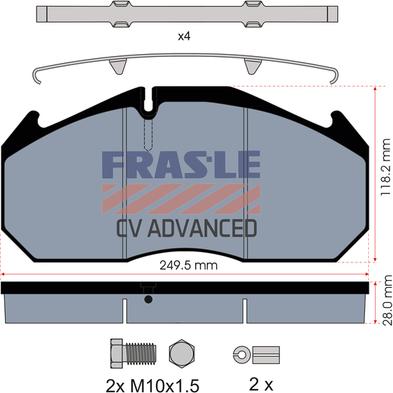 FRAS-LE PD/125-K012-CV - Kit de plaquettes de frein, frein à disque cwaw.fr