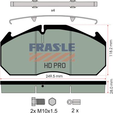 FRAS-LE PD/125-K012-HD - Kit de plaquettes de frein, frein à disque cwaw.fr