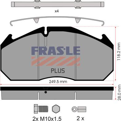 FRAS-LE PD/125-K012-PLUS - Kit de plaquettes de frein, frein à disque cwaw.fr