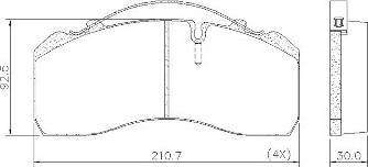 DT Spare Parts 4.90930 SP2 - Kit de plaquettes de frein, frein à disque cwaw.fr