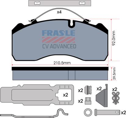 FRAS-LE PD/120-K023-CV - Kit de plaquettes de frein, frein à disque cwaw.fr