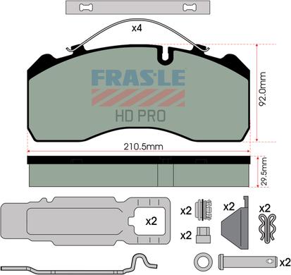 FRAS-LE PD/120-K023-HD - Kit de plaquettes de frein, frein à disque cwaw.fr