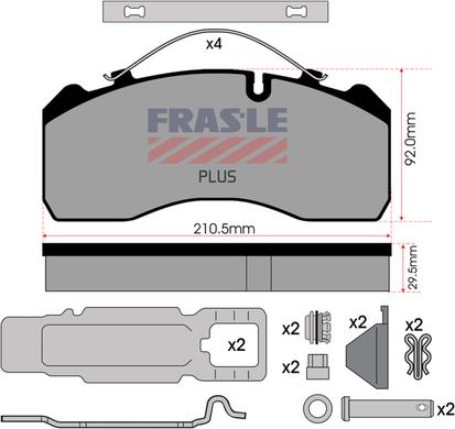 FRAS-LE PD/120-K023-PLUS - Kit de plaquettes de frein, frein à disque cwaw.fr