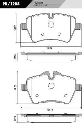 FRAS-LE PD/1288 - Kit de plaquettes de frein, frein à disque cwaw.fr