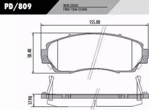 FRAS-LE PD/809 - Kit de plaquettes de frein, frein à disque cwaw.fr