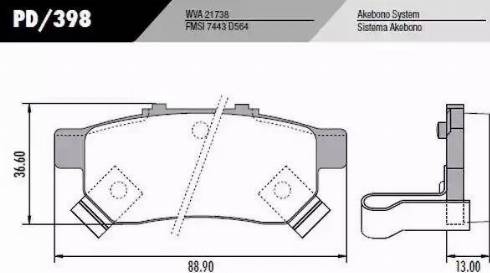 FRAS-LE PD/398 - Kit de plaquettes de frein, frein à disque cwaw.fr